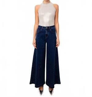 NEW AMYLYNN demi flare jeans in blue